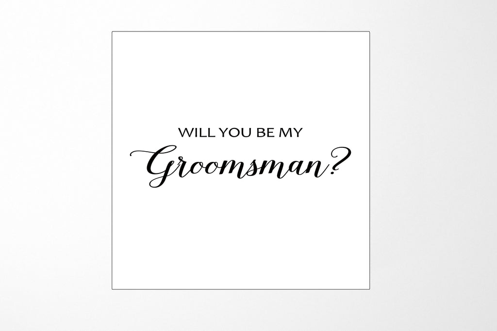 Will You Be My groomsman? Proposal Box White - No Border - No ribbon