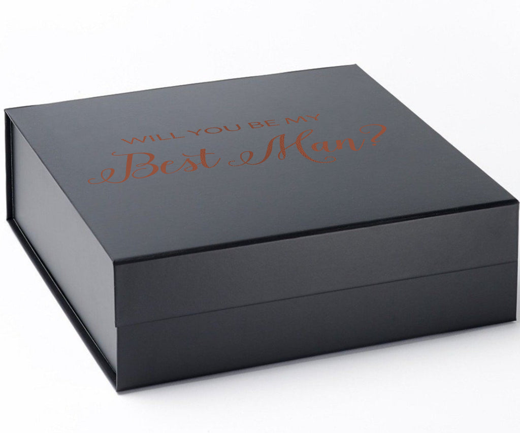 Will You Be My Best man? Proposal Box black - No Border - No ribbon