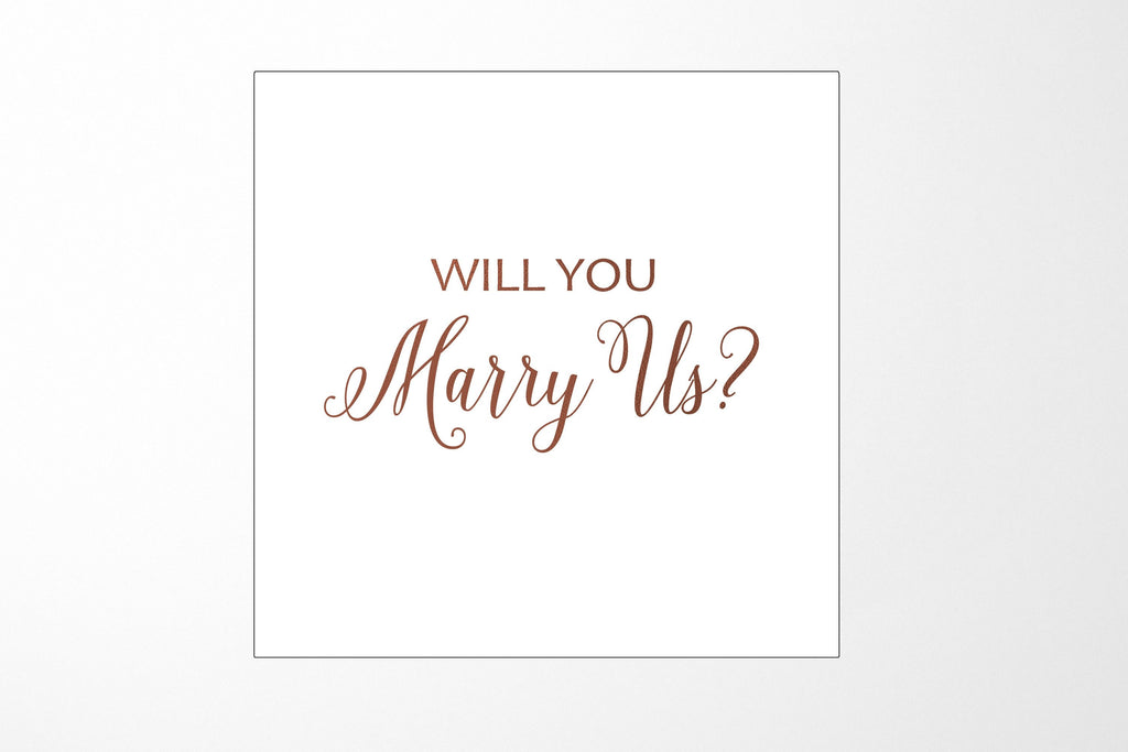 Will You Marry Us?? Proposal Box White - No Border - No ribbon