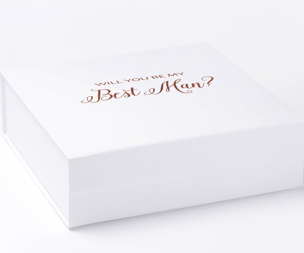 Will You Be My Best man? Proposal Box White - No Border - No ribbon