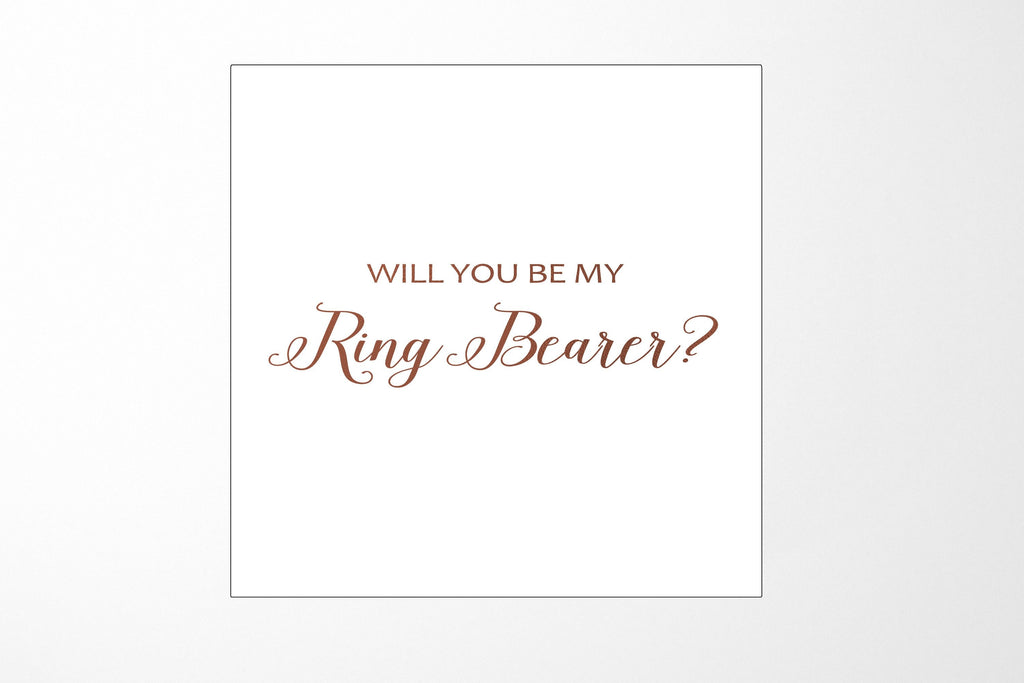 Will You Be My Ring Bearer? Proposal Box White - No Border - No ribbon