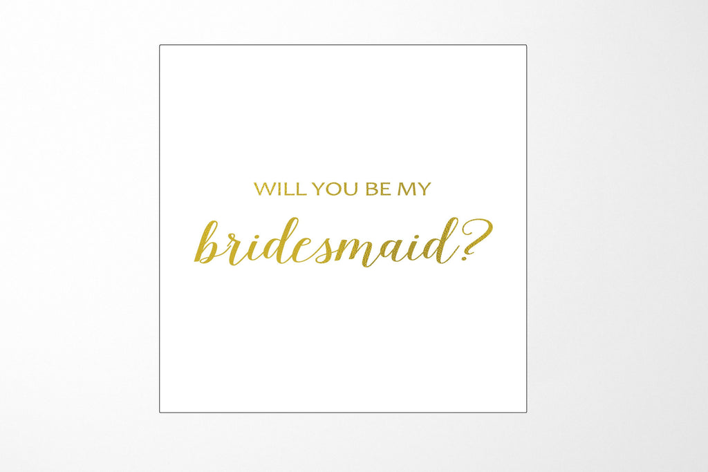 Will You Be My bridesmaid? Proposal Box White - No Border - No ribbon