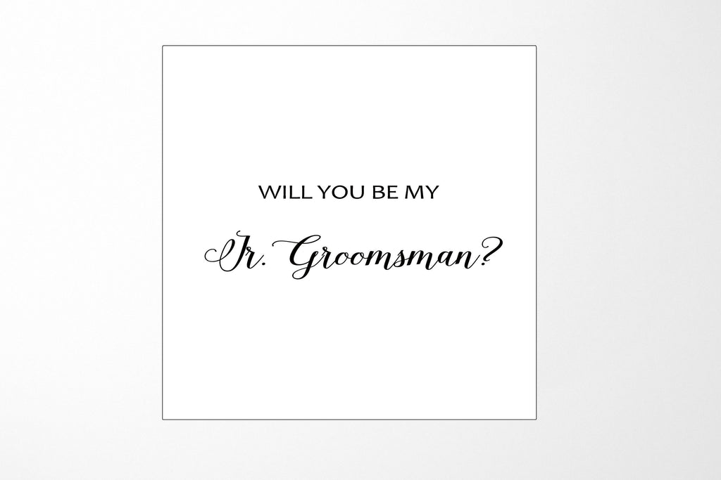 Will You Be My jr groomsman? Proposal Box White - No Border - No ribbon