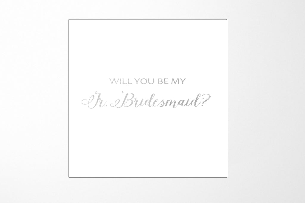 Will You Be My Jr Bridesmaid? Proposal Box White - No Border - No ribbon