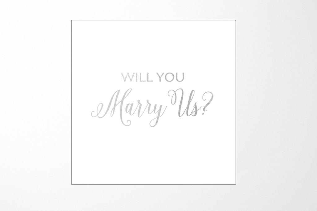 Will You Marry Us?? Proposal Box White - No Border - No ribbon