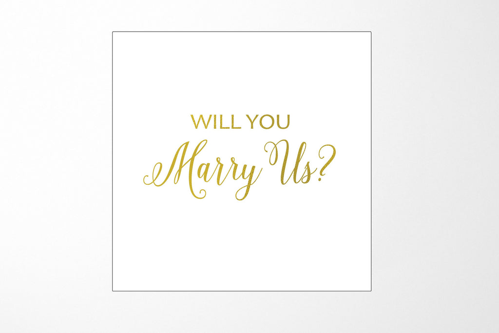 Will You Marry Us?? Proposal Box White - No Border - No ribbon