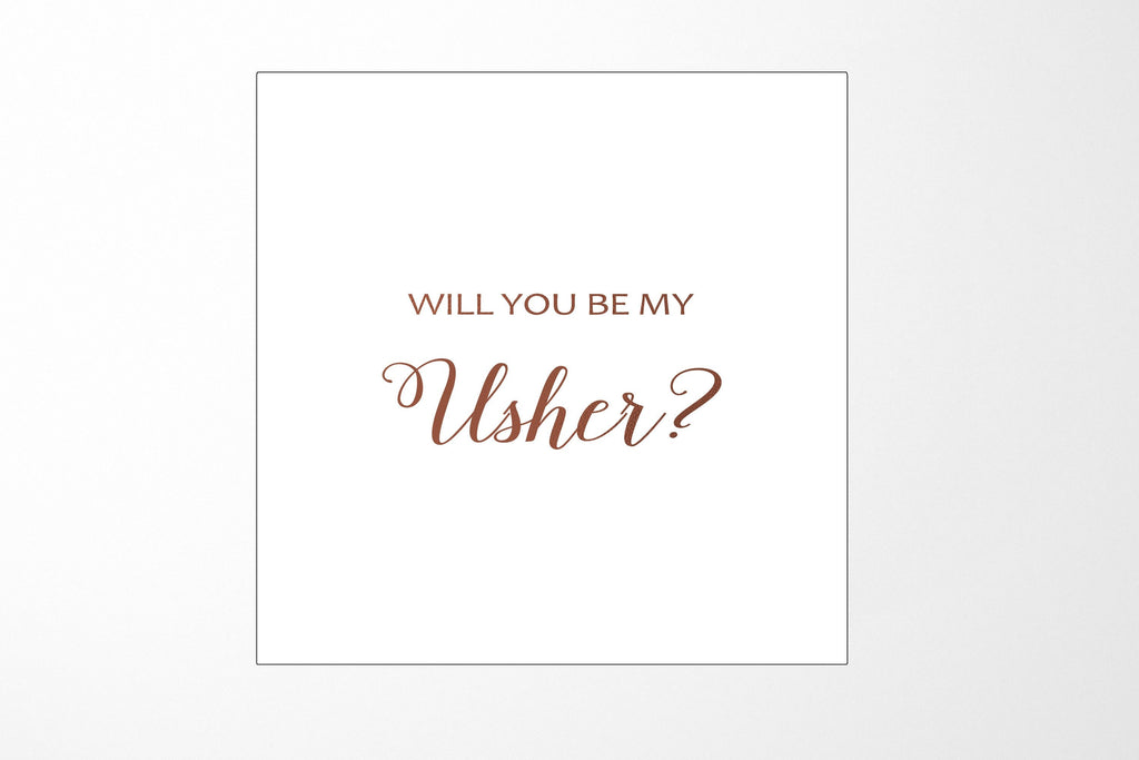 Will You Be My Usher? Proposal Box White - No Border - No ribbon