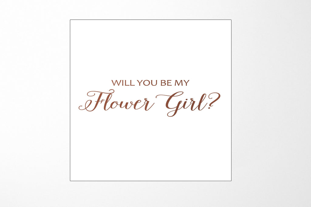 Will You Be My Flower Girl? Proposal Box White - No Border - No ribbon