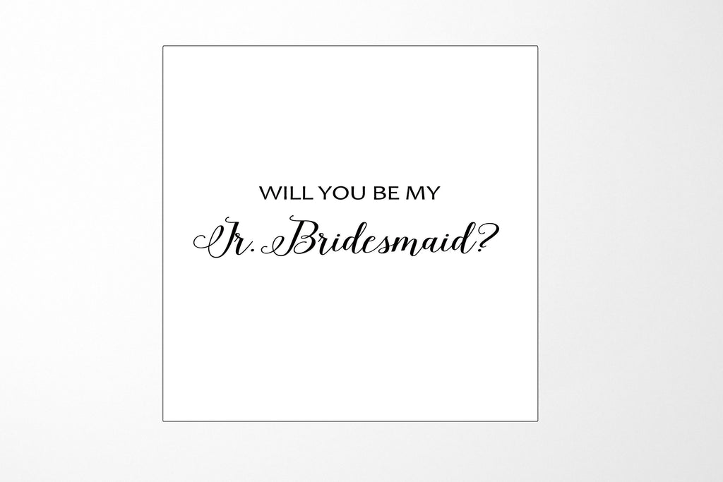 Will You Be My Jr Bridesmaid? Proposal Box White - No Border - No ribbon