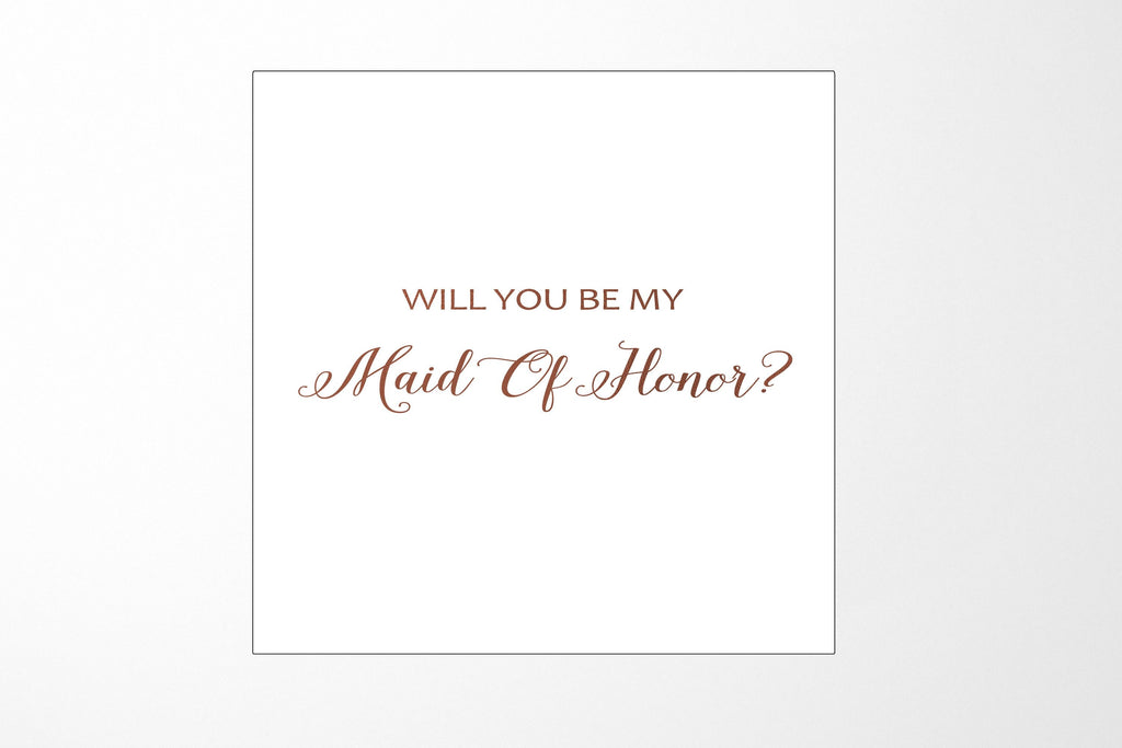 Will You Be My maid of honor? Proposal Box White - No Border - No ribbon