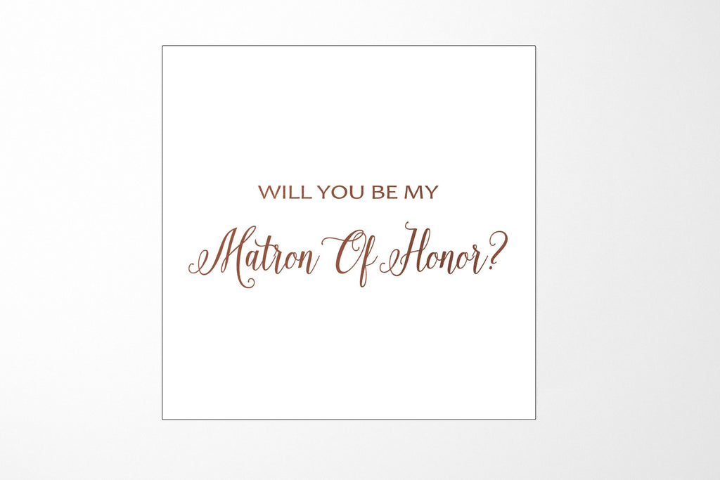 Will You Be My Matron of Honor? Proposal Box White - No Border - No ribbon