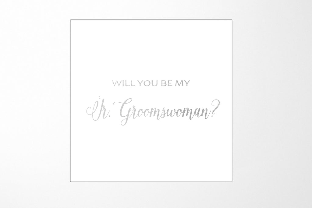 Will You Be My Jr Groomswoman? Proposal Box White - No Border - No ribbon