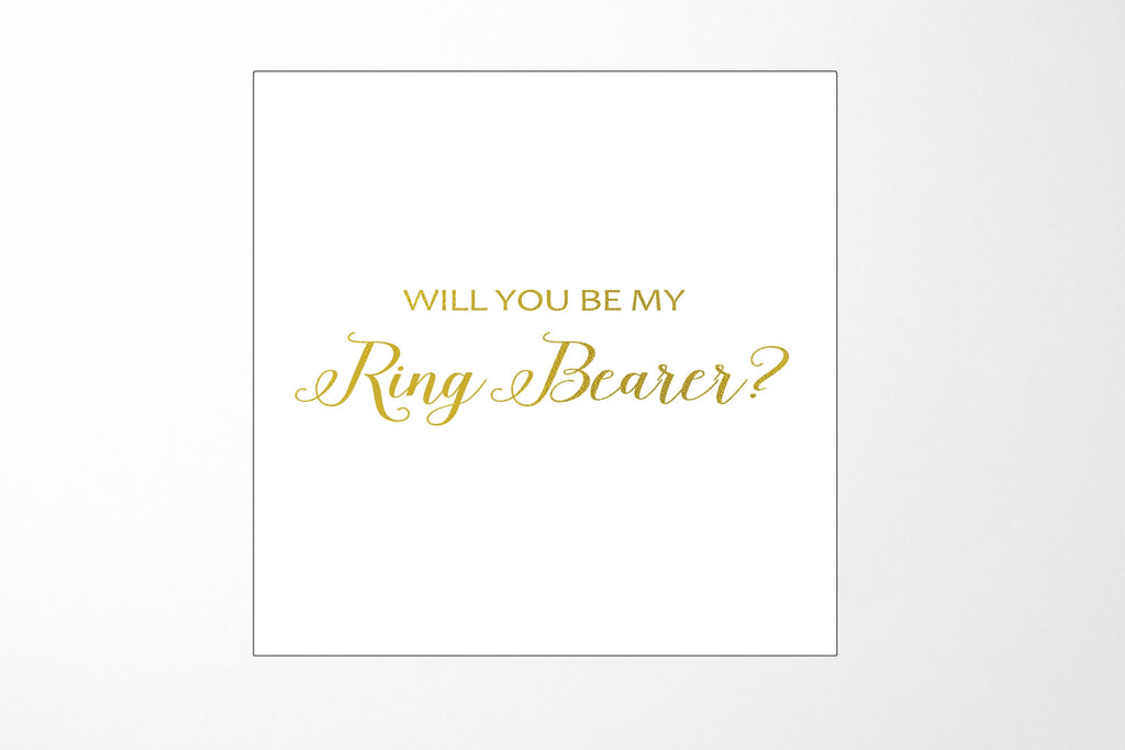 Will You Be My Ring Bearer? Proposal Box White - No Border - No ribbon