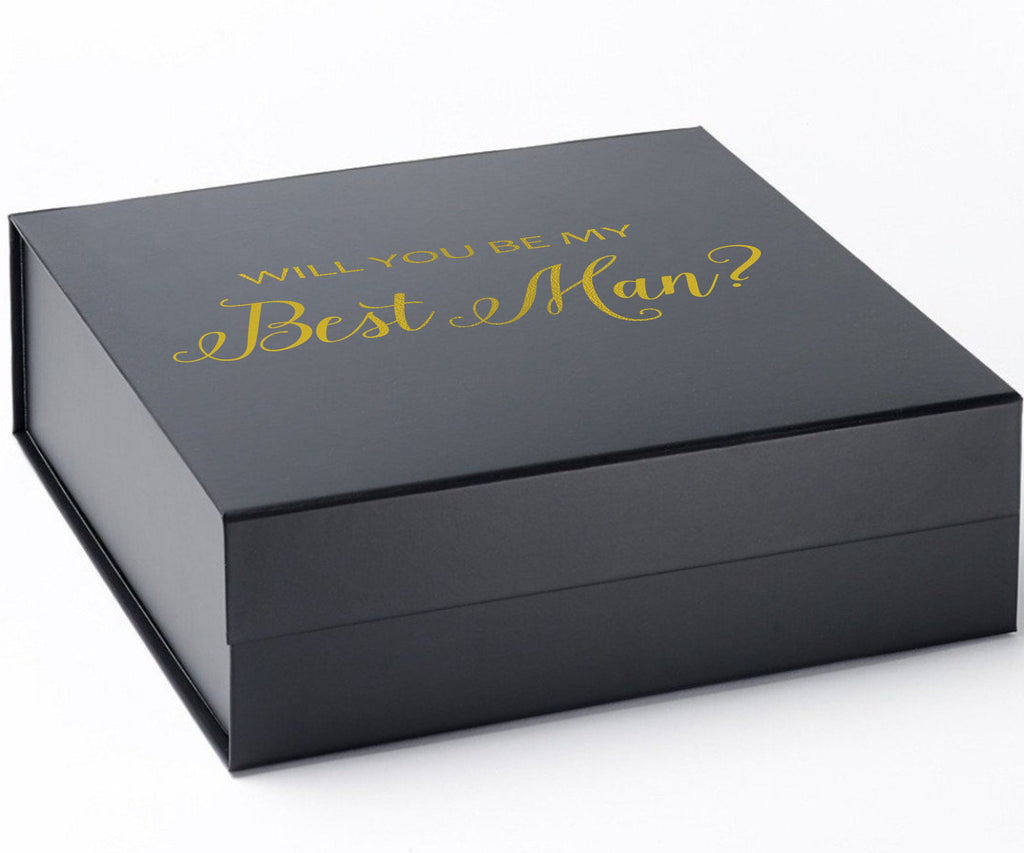 Will You Be My Best man? Proposal Box black - No Border - No ribbon