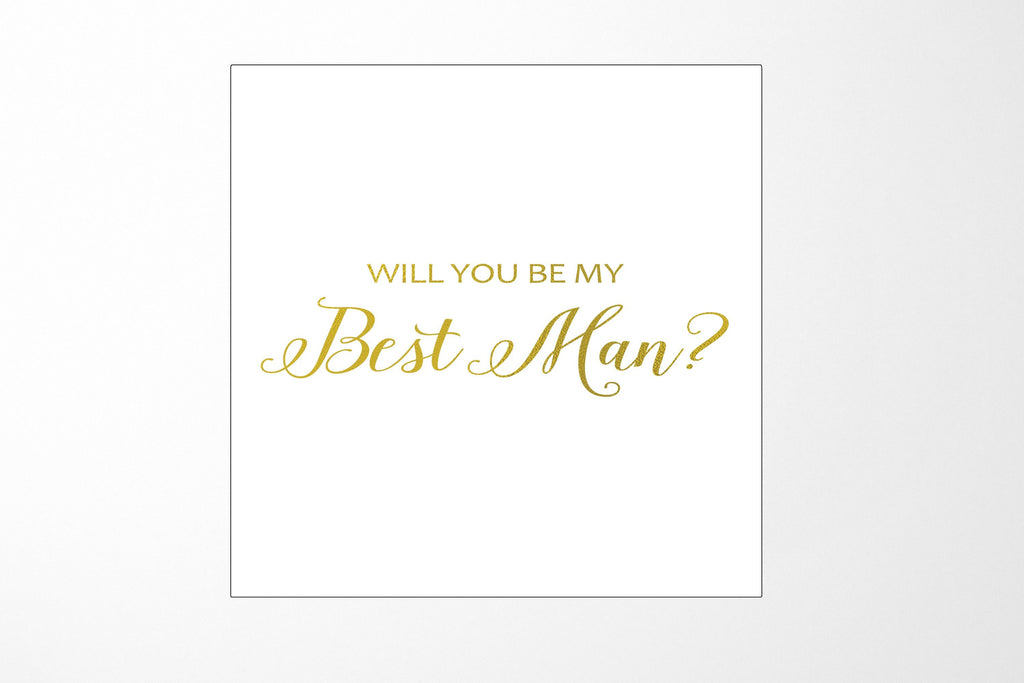 Will You Be My Best man? Proposal Box White - No Border - No ribbon