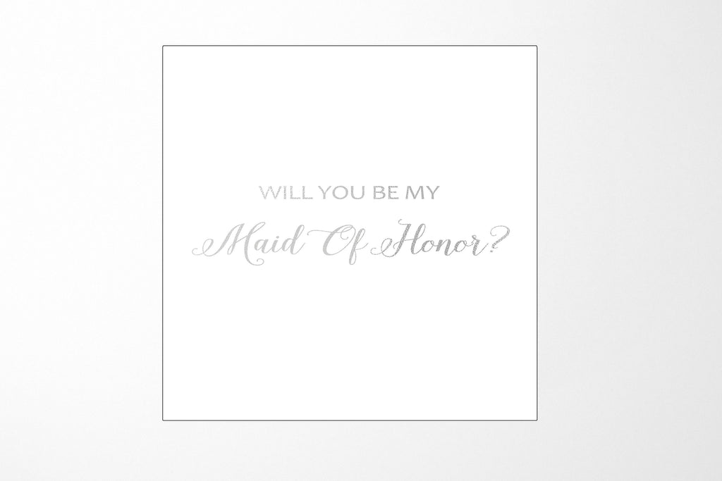 Will You Be My maid of honor? Proposal Box White - No Border - No ribbon