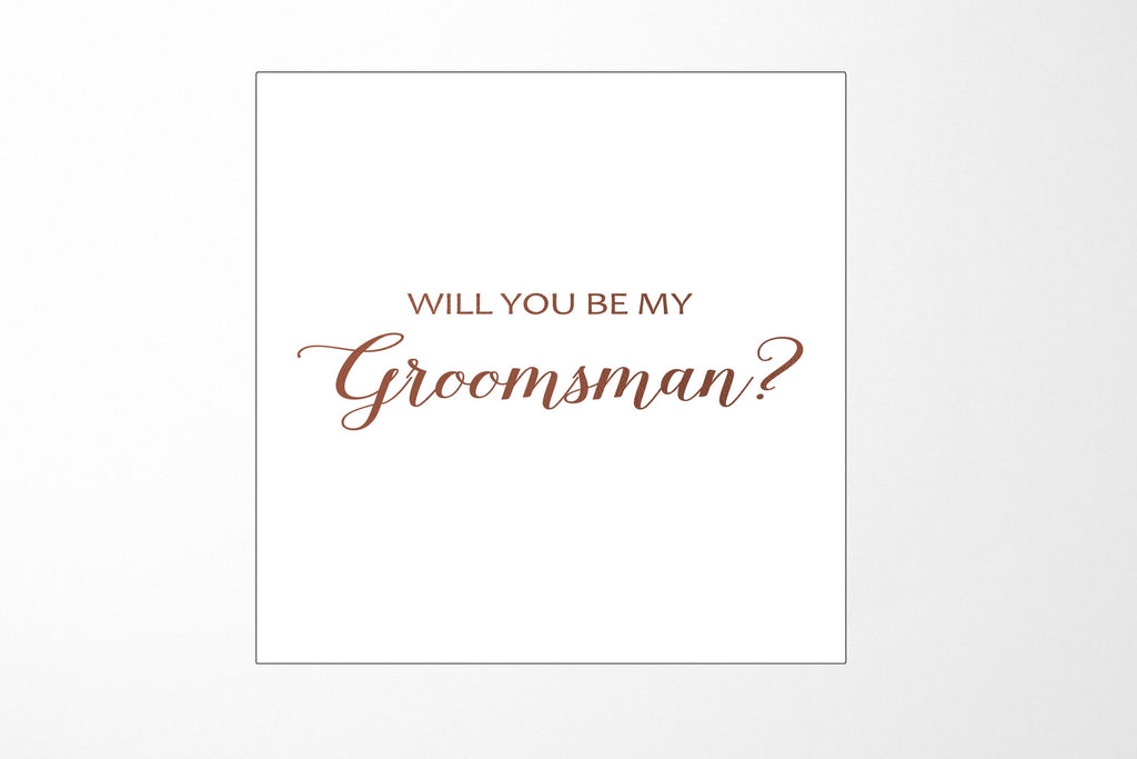 Will You Be My groomsman? Proposal Box White - No Border - No ribbon