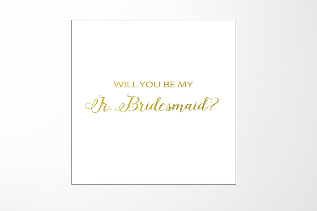 Will You Be My Jr Bridesmaid? Proposal Box White - No Border - No ribbon