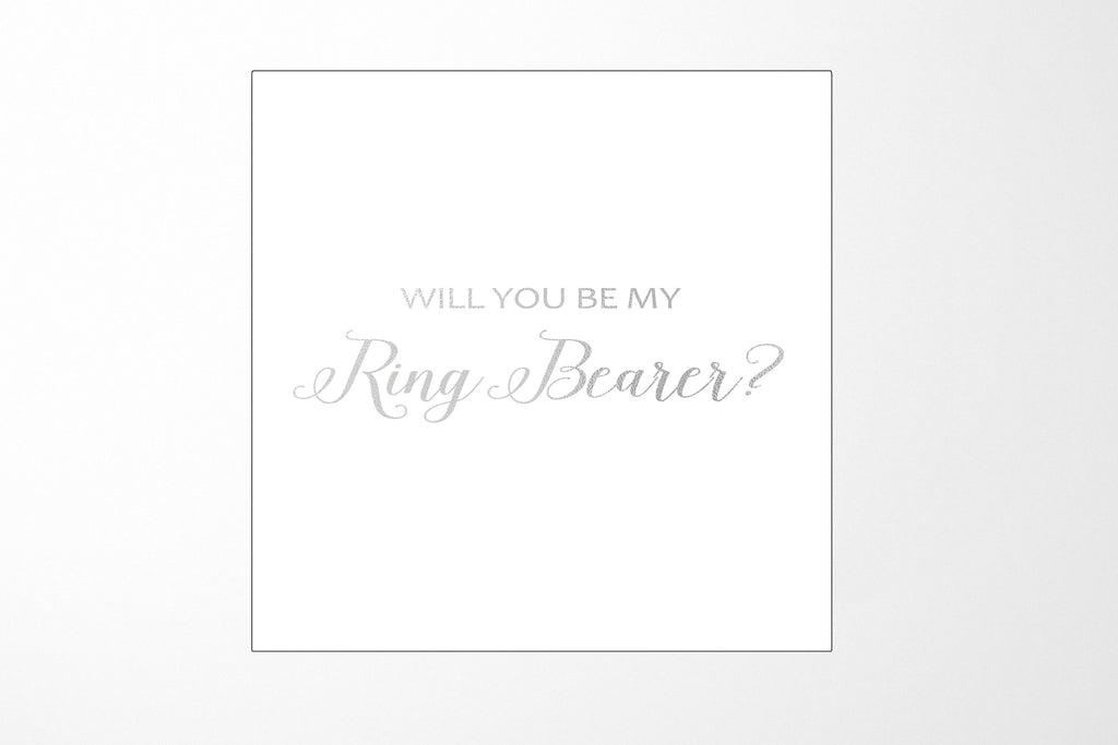 Will You Be My Ring Bearer? Proposal Box White - No Border - No ribbon