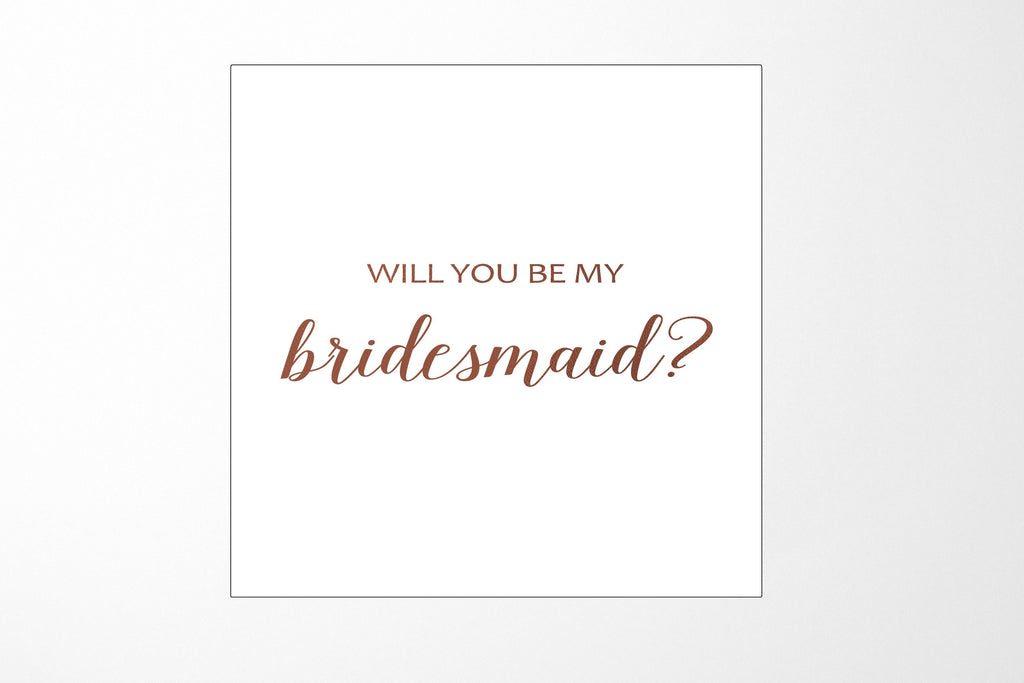 Will You Be My bridesmaid? Proposal Box White - No Border - No ribbon