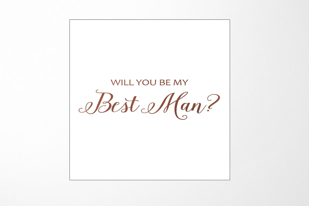 Will You Be My Best man? Proposal Box White - No Border - No ribbon