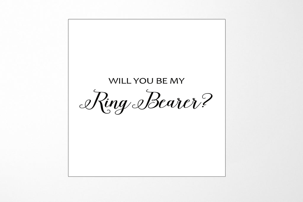 Will You Be My Ring Bearer? Proposal Box White - No Border - No ribbon