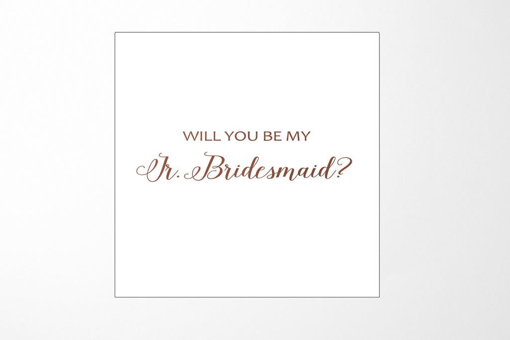 Will You Be My Jr Bridesmaid? Proposal Box White - No Border - No ribbon