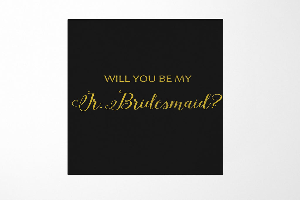 Will You Be My Jr Bridesmaid? Proposal Box black - No Border - No ribbon