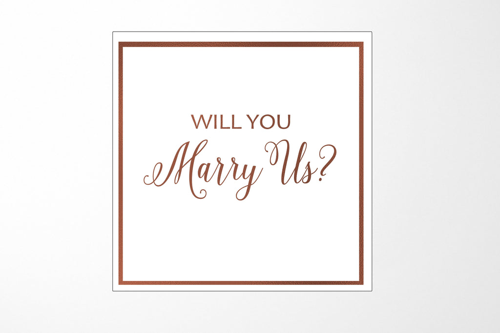 Will You Marry Us?? Proposal Box White -  Border - No ribbon