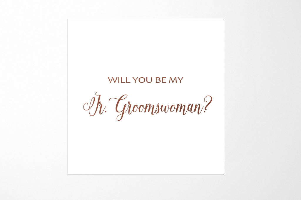 Will You Be My Jr Groomswoman? Proposal Box White - No Border - No ribbon