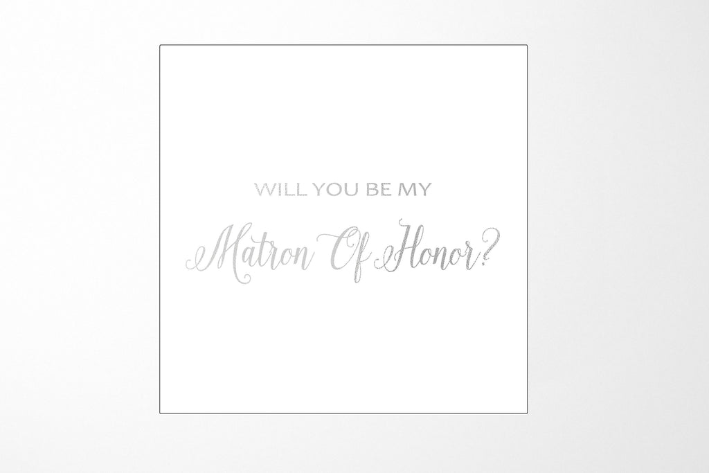 Will You Be My Matron of Honor? Proposal Box White - No Border - No ribbon