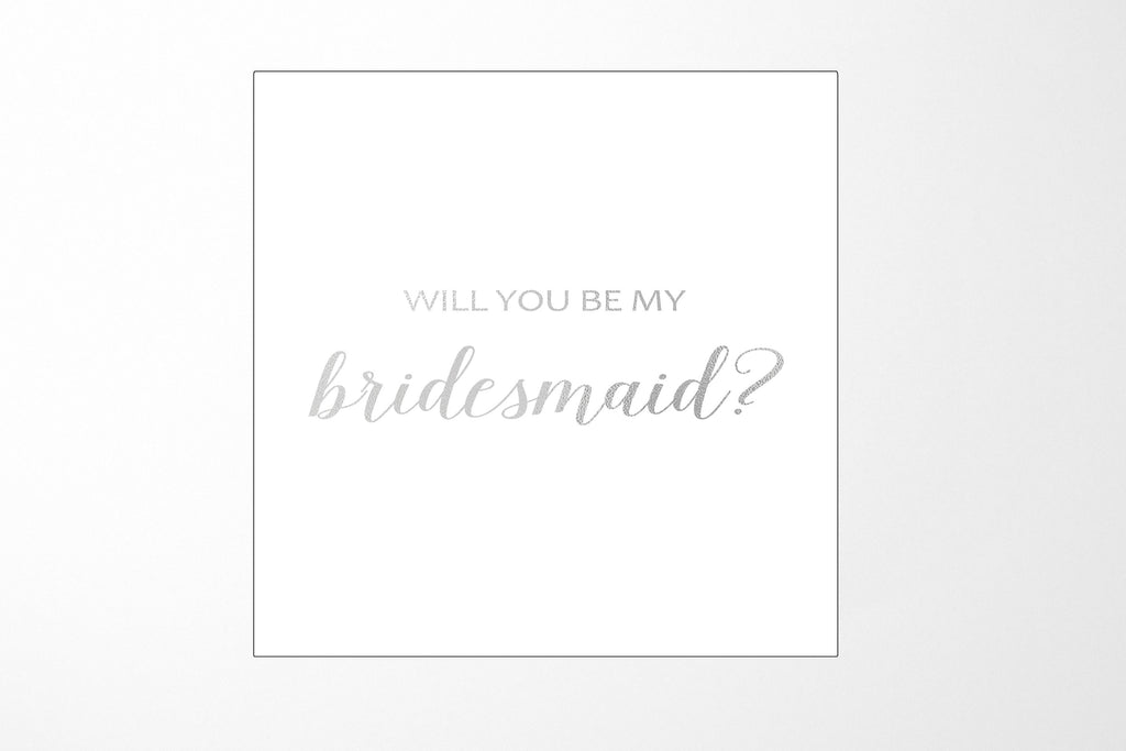 Will You Be My bridesmaid? Proposal Box White - No Border - No ribbon