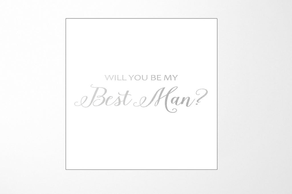 Will You Be My Best man? Proposal Box White - No Border - No ribbon