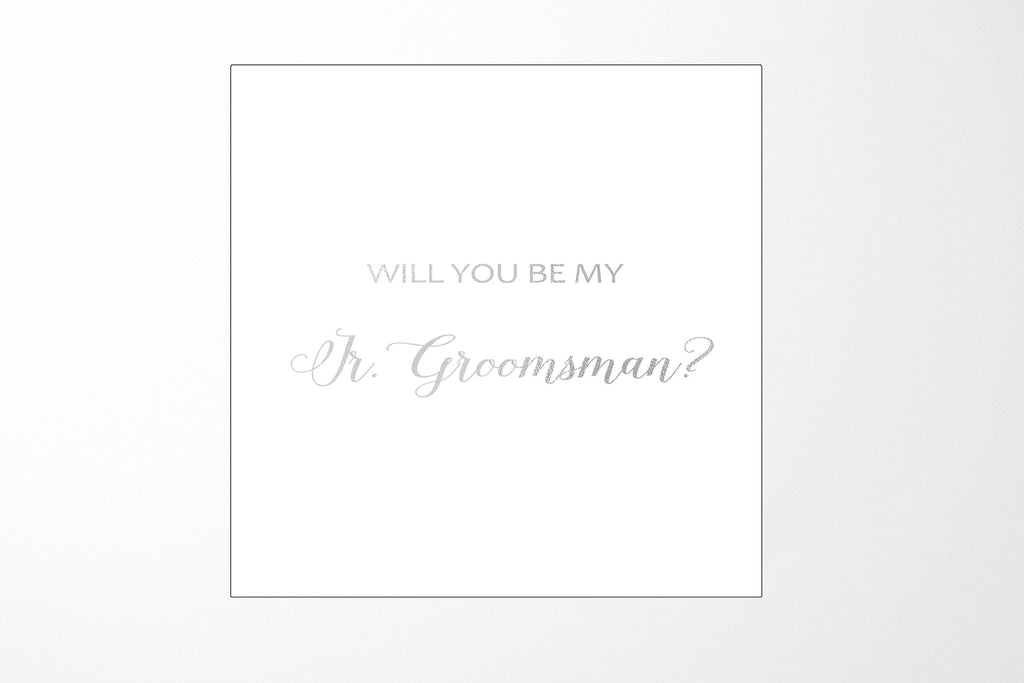 Will You Be My jr groomsman? Proposal Box White - No Border - No ribbon