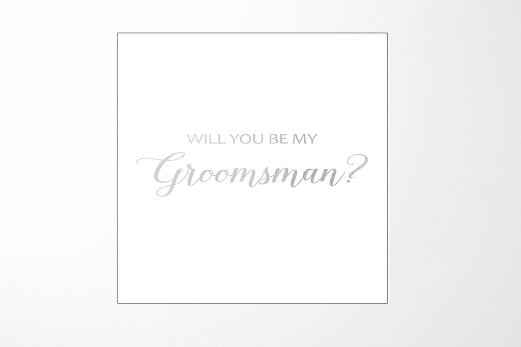 Will You Be My groomsman? Proposal Box White - No Border - No ribbon