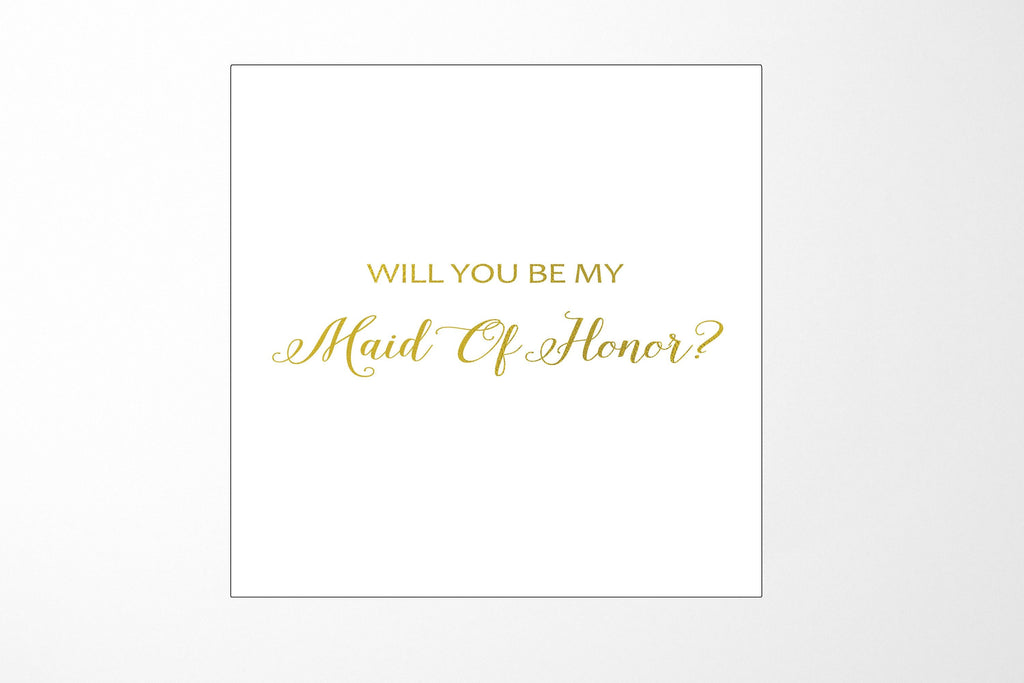 Will You Be My maid of honor? Proposal Box White - No Border - No ribbon