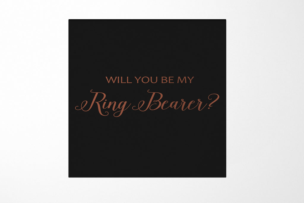 Will You Be My Ring Bearer? Proposal Box black - No Border - No ribbon