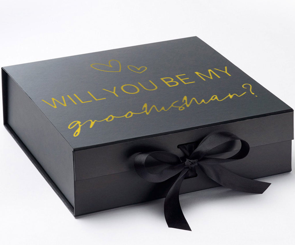 Will you be my Groomsman with hearts 15#-- Groomsman box