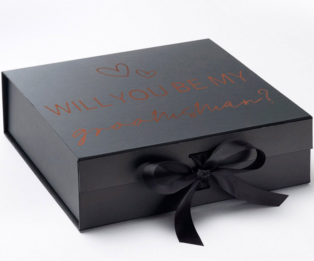 Will you be my Groomsman with hearts 15#-- Groomsman box