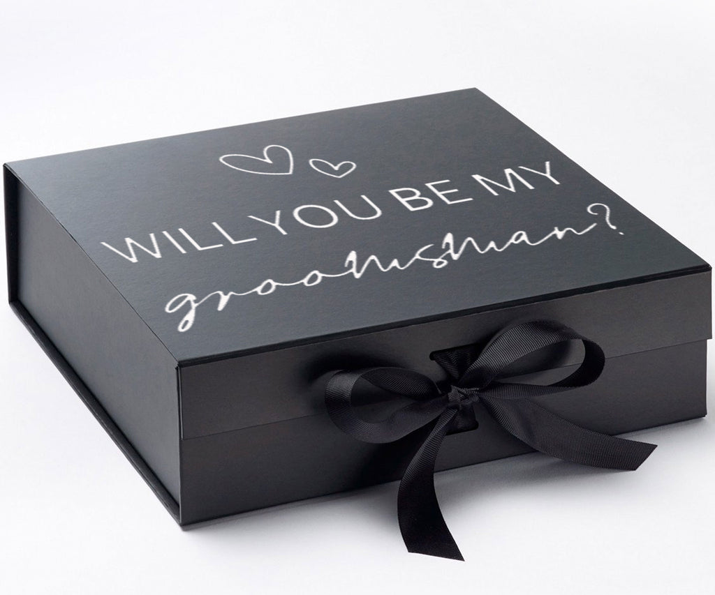 Will you be my Groomsman with hearts 15#-- Groomsman box