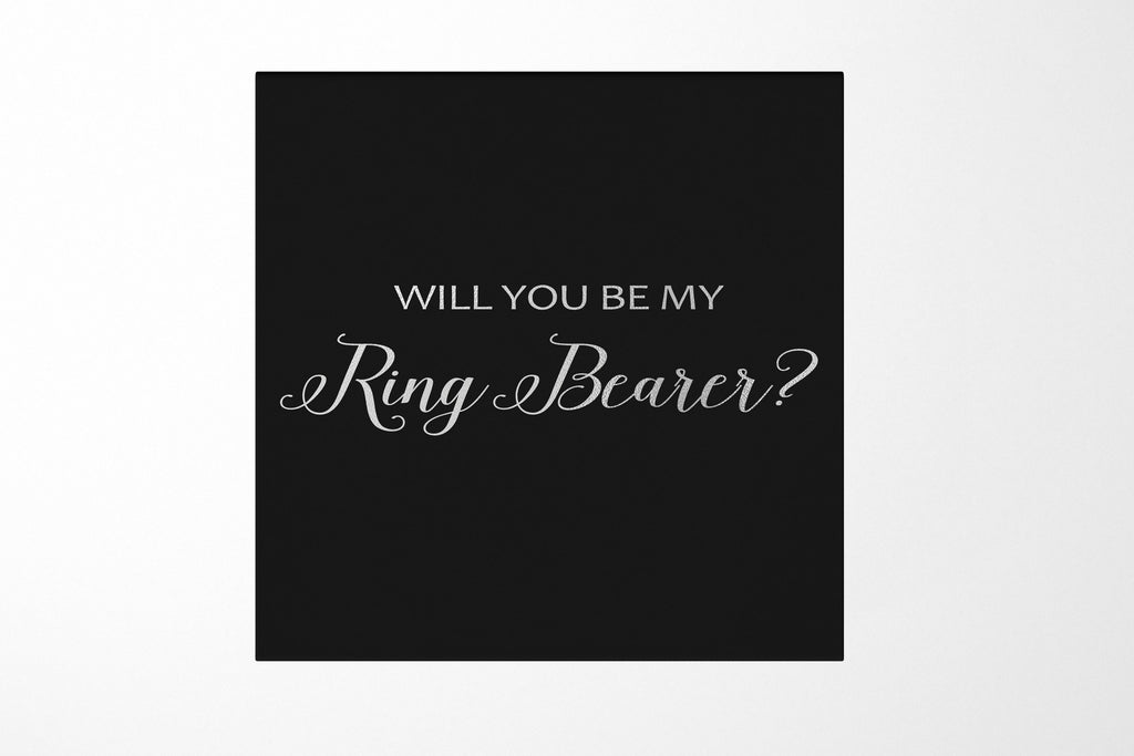 Will You Be My Ring Bearer? Proposal Box black - No Border - No ribbon