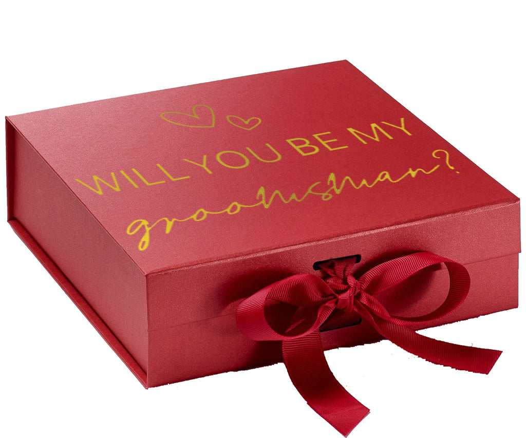 Will you be my Groomsman with hearts 15#-- Groomsman box