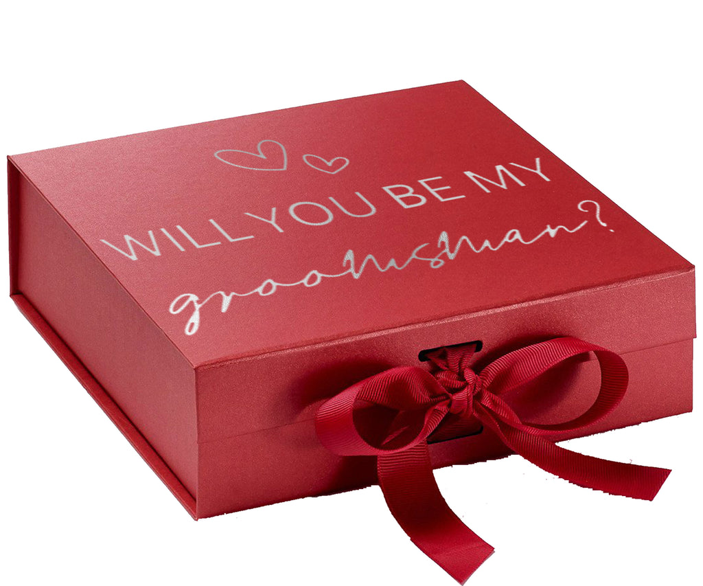 Will you be my Groomsman with hearts 15#-- Groomsman box