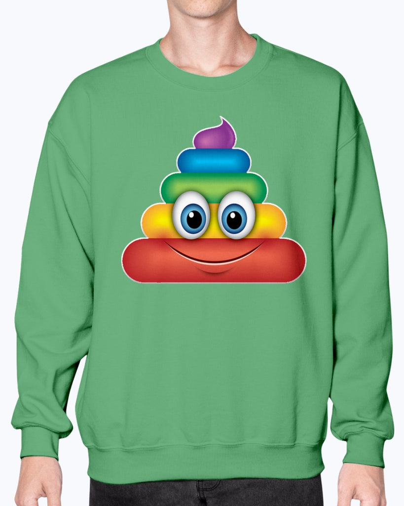 Rainbow Poop Emoji - Sweatshirt - Crew