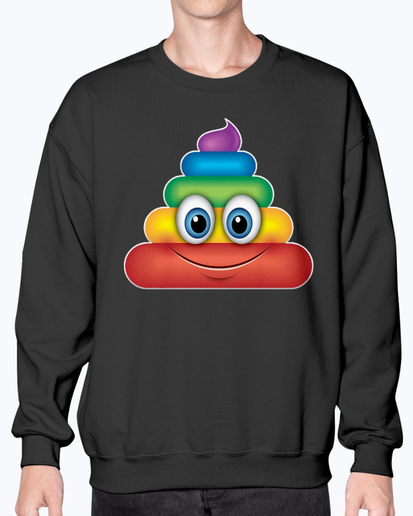 Rainbow Poop Emoji - Sweatshirt - Crew