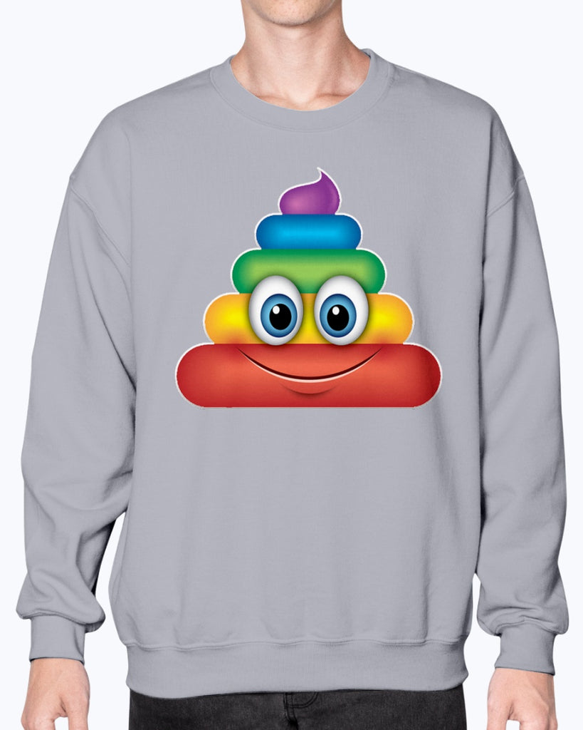 Rainbow Poop Emoji - Sweatshirt - Crew