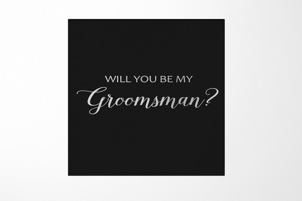 Will You Be My groomsman? Proposal Box black - No Border - No ribbon