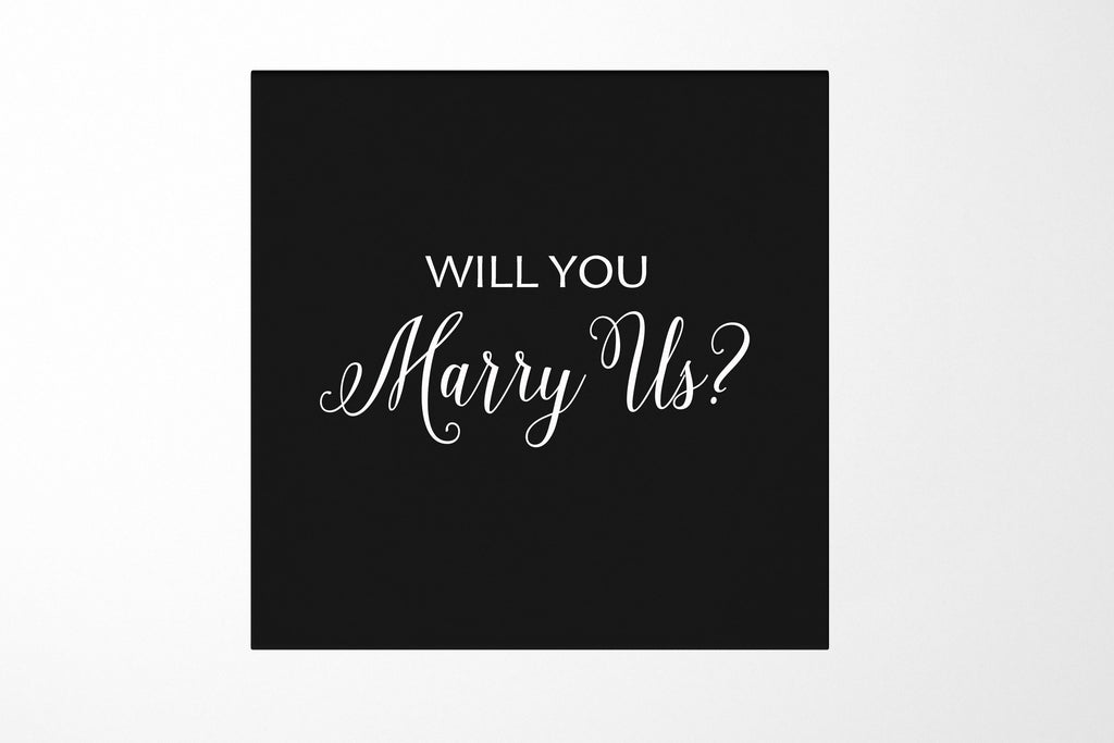 Will You Marry Us?? Proposal Box black - No Border - No ribbon