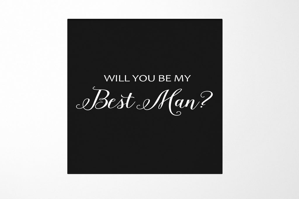 Will You Be My Best man? Proposal Box black - No Border - No ribbon